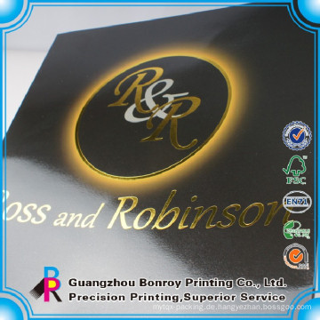 Logo Gold Heißprägung a4 Büro Soft Cover Dateiordner